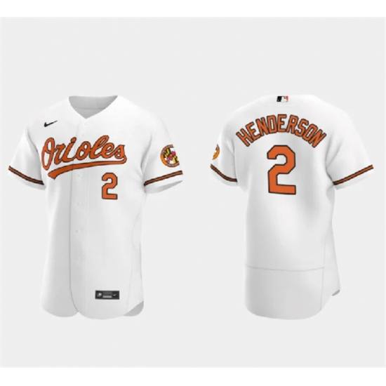 Men Baltimore Orioles 2 Gunnar Henderson White Flex Base Stitched Baseball Jersey Men Baltimore Orioles 2 Gunnar Henderson White Flex Base Stitched Baseball Jersey