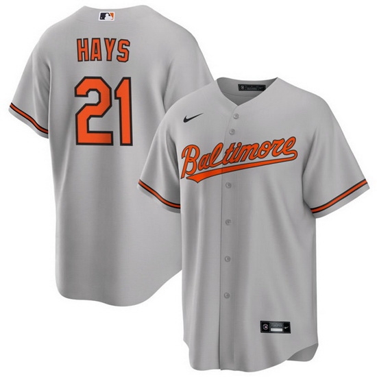 Men Baltimore Orioles 21 Austin Hays Grey Cool Base Stitched Jersey Men Baltimore Orioles 21 Austin Hays Grey Cool Base Stitched Jersey