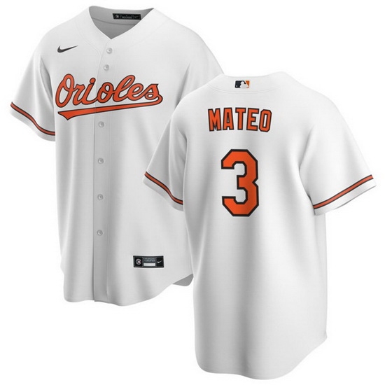Men Baltimore Orioles 3 Jorge Mateo White Cool Base Stitched Jersey Men Baltimore Orioles 3 Jorge Mateo White Cool Base Stitched Jersey