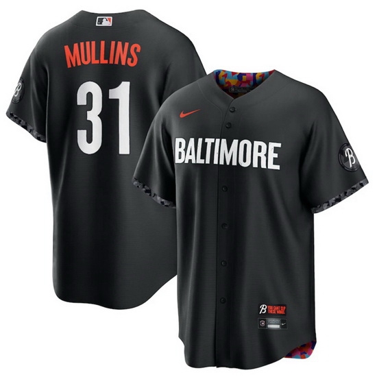 Men Baltimore Orioles 31 Cedric Mullins Black 2023 City Connect Cool Base Stitched Baseball Jersey Men Baltimore Orioles 31 Cedric Mullins Black 2023 City Connect Cool Base Stitched Baseball Jersey