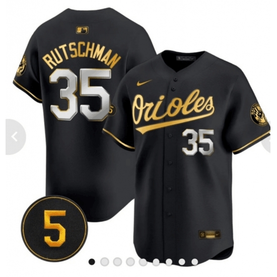 Men Baltimore Orioles 35 Adley Rutschman Black 2024 Home Limited Cool Base Stitched Baseball Jersey Men Baltimore Orioles 35 Adley Rutschman Black 2024 Home Limited Cool Base Stitched Baseball Jersey