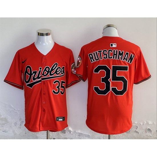 Men Baltimore Orioles 35 Adley Rutschman Orange 2024 With Patch Cool Base Stitched Baseball Jersey Men Baltimore Orioles 35 Adley Rutschman Orange 2024 With Patch Cool Base Stitched Baseball Jersey