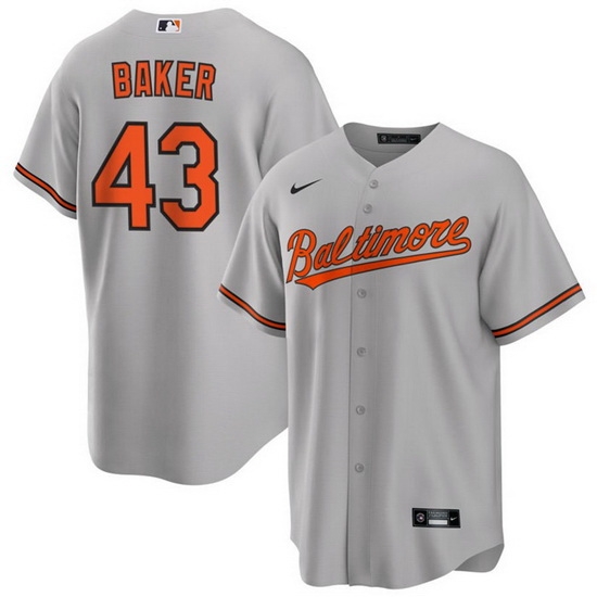 Men Baltimore Orioles 43 Bryan Baker Grey Cool Base Stitched Jersey Men Baltimore Orioles 43 Bryan Baker Grey Cool Base Stitched Jersey