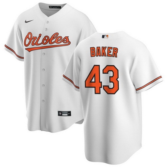 Men Baltimore Orioles 43 Bryan Baker White Cool Base Stitched Jersey Men Baltimore Orioles 43 Bryan Baker White Cool Base Stitched Jersey