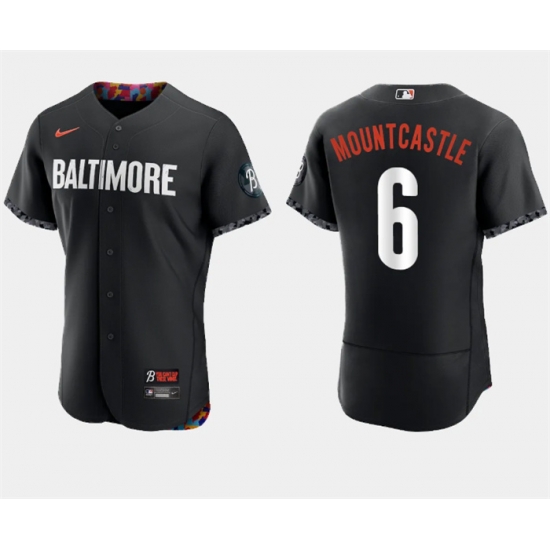 Men Baltimore Orioles 6 Ryan Mountcastle Black 2023 City Connect Flex Base Stitched Baseball Jersey Men Baltimore Orioles 6 Ryan Mountcastle Black 2023 City Connect Flex Base Stitched Baseball Jersey