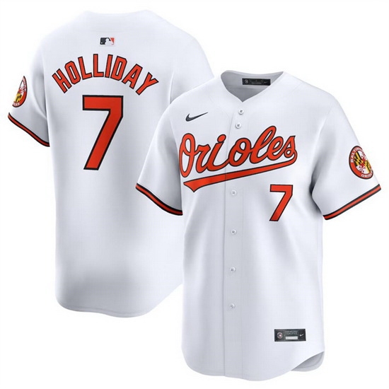 Men Baltimore Orioles 7 Jackson Holliday White 2024 Home Limited Cool Base Stitched Baseball Jersey Men Baltimore Orioles 7 Jackson Holliday White 2024 Home Limited Cool Base Stitched Baseball Jersey
