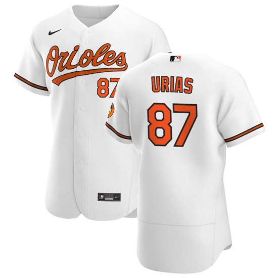 Men Baltimore Orioles 87 Ramon Urias Men Nike White Home 2020 Flex Base Player MLB Jersey Men Baltimore Orioles 87 Ramon Urias Men Nike White Home 2020 Flex Base Player MLB Jersey