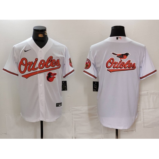 Men Baltimore Orioles Big Logo White 2024 Home Limited Cool Base Stitched Baseball Jersey 5 Men Baltimore Orioles Big Logo White 2024 Home Limited Cool Base Stitched Baseball Jersey 5