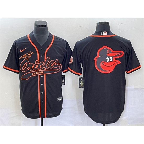 Men Baltimore Orioles Black Team Big Logo Cool Base Stitched Jersey Men Baltimore Orioles Black Team Big Logo Cool Base Stitched Jersey