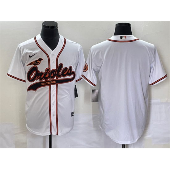 Men Baltimore Orioles Blank White Cool Base Stitched Jersey 1 Men Baltimore Orioles Blank White Cool Base Stitched Jersey 1