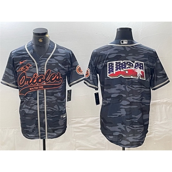 Men Baltimore Orioles Gray Camo Team Big Logo Cool Base Stitched Jersey 4 Men Baltimore Orioles Gray Camo Team Big Logo Cool Base Stitched Jersey 4