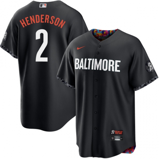 Men Baltimore Orioles Gunnar Henderson Black City Connect Stitched Nike Jerseys Men Baltimore Orioles Gunnar Henderson Black City Connect Stitched Nike Jerseys