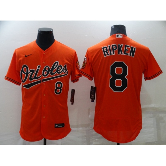 Men Nike Baltimore Orioles 8 Cal Ripken Jr Orange Flex Base Player MLB Jersey Men Nike Baltimore Orioles 8 Cal Ripken Jr Orange Flex Base Player MLB Jersey