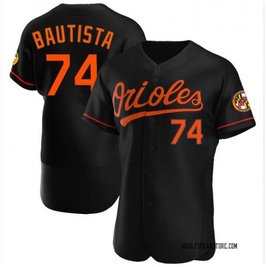 Men's Baltimore Orioles Felix Bautista #74 Black Alternate Stitched Jersey Men's Baltimore Orioles Felix Bautista #74 Black Alternate Stitched Jersey