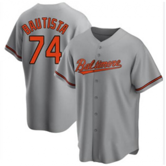 Men's Baltimore Orioles Felix Bautista #74 Gray Alternate Stitched Jersey Men's Baltimore Orioles Felix Bautista #74 Gray Alternate Stitched Jersey