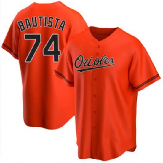 Men's Baltimore Orioles Felix Bautista #74 Orange Alternate Stitched Jersey Men's Baltimore Orioles Felix Bautista #74 Orange Alternate Stitched Jersey