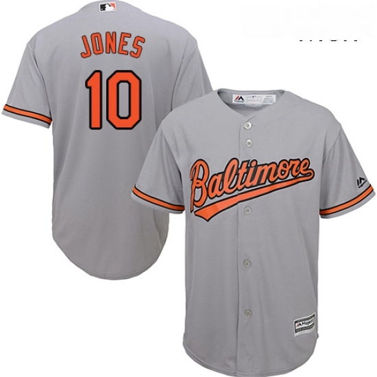 Mens Majestic Baltimore Orioles 10 Adam Jones Replica Grey Road Cool Base MLB Jersey Mens Majestic Baltimore Orioles 10 Adam Jones Replica Grey Road Cool Base MLB Jersey