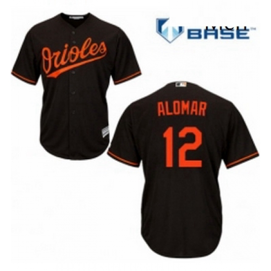 Mens Majestic Baltimore Orioles 12 Roberto Alomar Replica Black Alternate Cool Base MLB Jersey Mens Majestic Baltimore Orioles 12 Roberto Alomar Replica Black Alternate Cool Base MLB Jersey