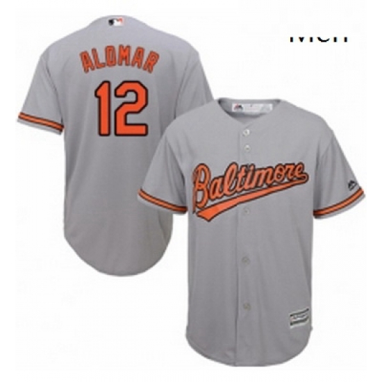 Mens Majestic Baltimore Orioles 12 Roberto Alomar Replica Grey Road Cool Base MLB Jersey Mens Majestic Baltimore Orioles 12 Roberto Alomar Replica Grey Road Cool Base MLB Jersey