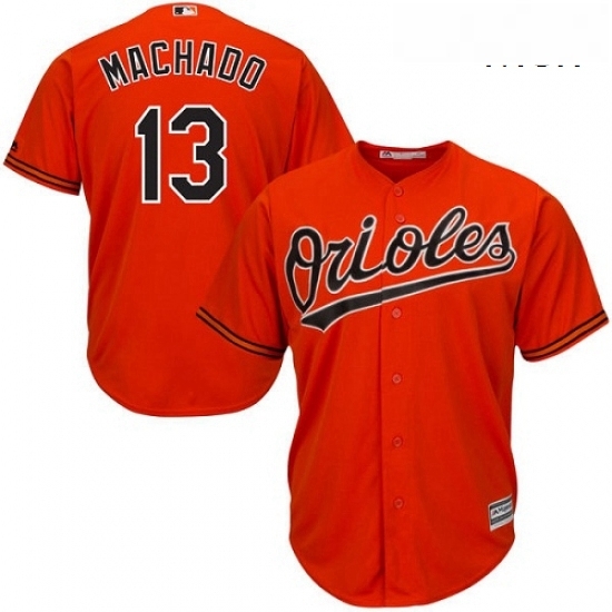 Mens Majestic Baltimore Orioles 13 Manny Machado Replica Orange Alternate Cool Base MLB Jersey Mens Majestic Baltimore Orioles 13 Manny Machado Replica Orange Alternate Cool Base MLB Jersey