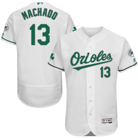 Mens Majestic Baltimore Orioles 13 Manny Machado White Celtic Flexbase Authentic Collection MLB Jersey Mens Majestic Baltimore Orioles 13 Manny Machado White Celtic Flexbase Authentic Collection MLB Jersey