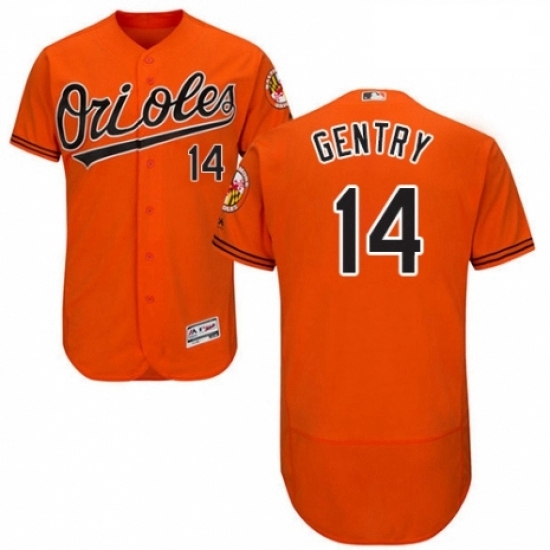 Mens Majestic Baltimore Orioles 14 Craig Gentry Orange Alternate Flex Base Authentic Collection MLB Jersey Mens Majestic Baltimore Orioles 14 Craig Gentry Orange Alternate Flex Base Authentic Collection MLB Jersey