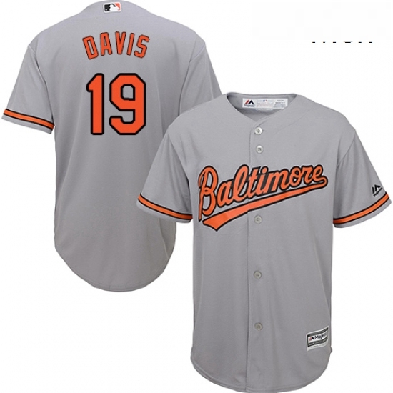 Mens Majestic Baltimore Orioles 19 Chris Davis Replica Grey Road Cool Base MLB Jersey Mens Majestic Baltimore Orioles 19 Chris Davis Replica Grey Road Cool Base MLB Jersey