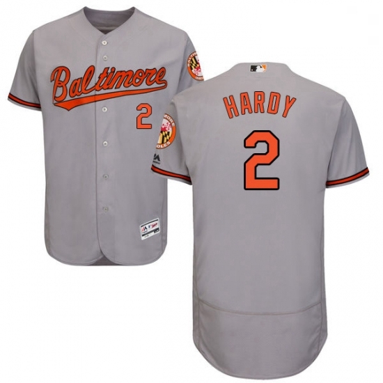 Mens Majestic Baltimore Orioles 2 JJ Hardy Grey Road Flex Base Authentic Collection MLB Jersey Mens Majestic Baltimore Orioles 2 JJ Hardy Grey Road Flex Base Authentic Collection MLB Jersey