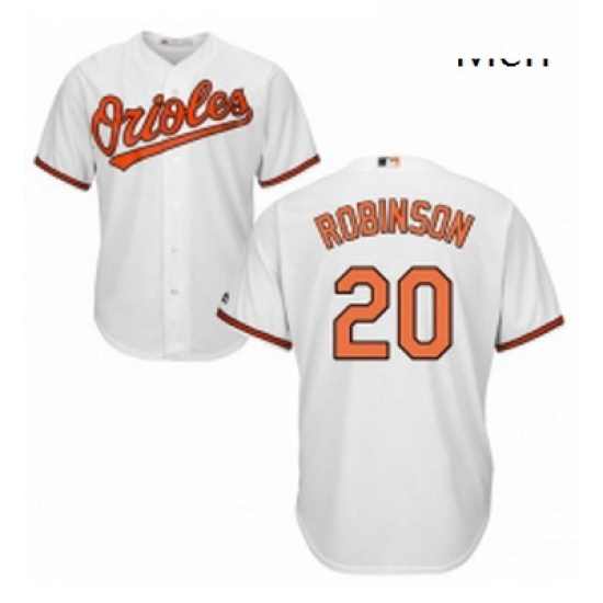 Mens Majestic Baltimore Orioles 20 Frank Robinson Replica White Home Cool Base MLB Jersey Mens Majestic Baltimore Orioles 20 Frank Robinson Replica White Home Cool Base MLB Jersey