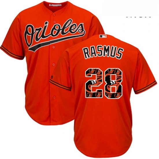 Mens Majestic Baltimore Orioles 28 Colby Rasmus Authentic Orange Team Logo Fashion Cool Base MLB Jersey Mens Majestic Baltimore Orioles 28 Colby Rasmus Authentic Orange Team Logo Fashion Cool Base MLB Jersey