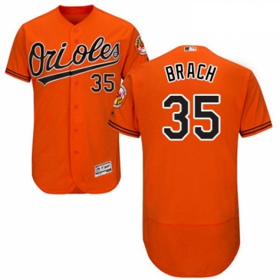 Mens Majestic Baltimore Orioles 35 Brad Brach Orange Alternate Flex Base Authentic Collection MLB Jersey Mens Majestic Baltimore Orioles 35 Brad Brach Orange Alternate Flex Base Authentic Collection MLB Jersey