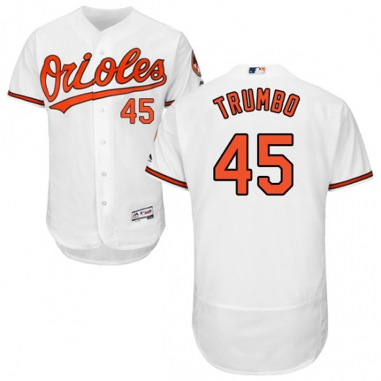 Mens Majestic Baltimore Orioles 45 Mark Trumbo White Home Flex Base Authentic Collection MLB Jersey Mens Majestic Baltimore Orioles 45 Mark Trumbo White Home Flex Base Authentic Collection MLB Jersey
