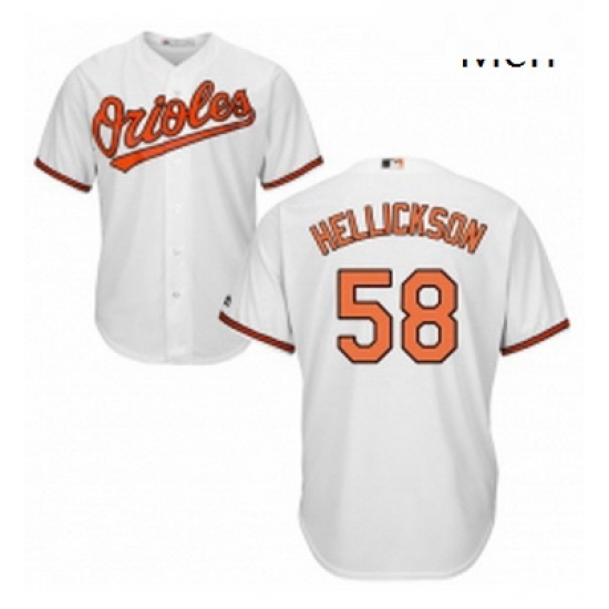 Mens Majestic Baltimore Orioles 58 Jeremy Hellickson Replica White Home Cool Base MLB Jersey Mens Majestic Baltimore Orioles 58 Jeremy Hellickson Replica White Home Cool Base MLB Jersey