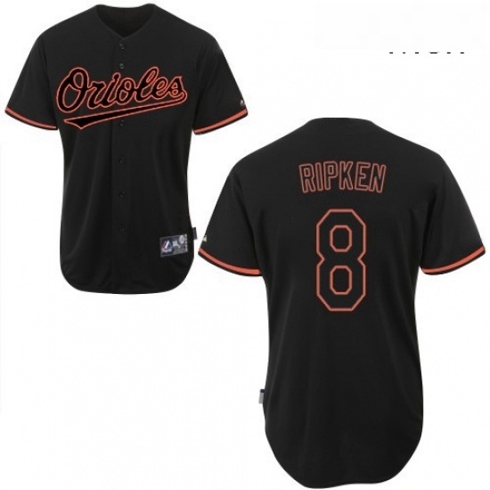 Mens Majestic Baltimore Orioles 8 Cal Ripken Replica Black Fashion MLB Jersey Mens Majestic Baltimore Orioles 8 Cal Ripken Replica Black Fashion MLB Jersey