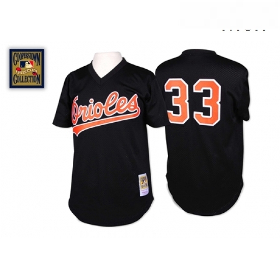 Mens Mitchell and Ness Baltimore Orioles 33 Eddie Murray Authentic Black Throwback MLB Jersey Mens Mitchell and Ness Baltimore Orioles 33 Eddie Murray Authentic Black Throwback MLB Jersey