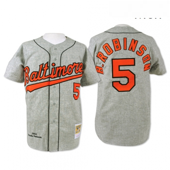 Mens Mitchell and Ness Baltimore Orioles 5 Brooks Robinson Replica Grey Throwback MLB Jersey Mens Mitchell and Ness Baltimore Orioles 5 Brooks Robinson Replica Grey Throwback MLB Jersey
