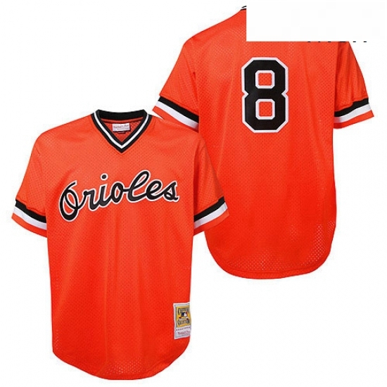 Mens Mitchell and Ness Baltimore Orioles 8 Cal Ripken Authentic Orange Throwback MLB Jersey Mens Mitchell and Ness Baltimore Orioles 8 Cal Ripken Authentic Orange Throwback MLB Jersey