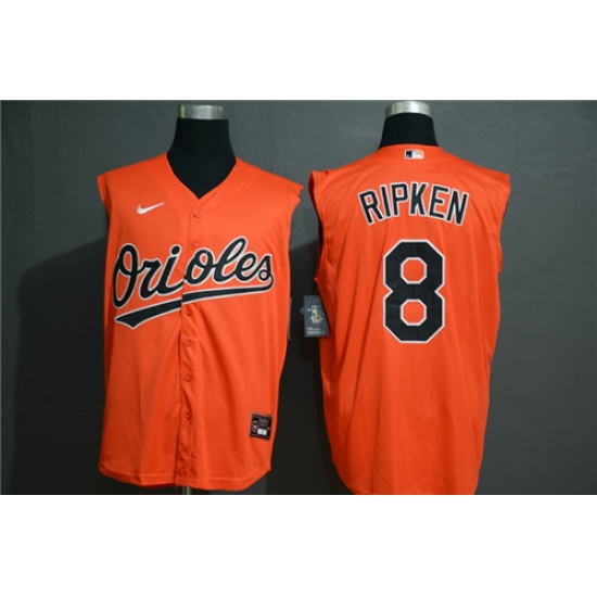 Orioles 8 Cal Ripken Jr Orange Nike Cool Base Sleeveless Jersey Orioles 8 Cal Ripken Jr Orange Nike Cool Base Sleeveless Jersey