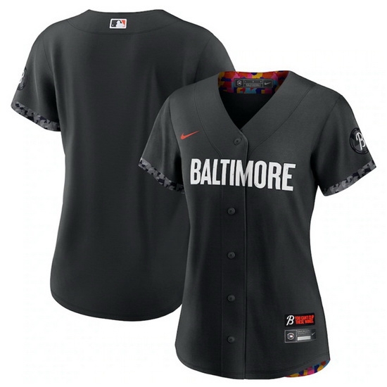 Women Baltimore Orioles Blank Black 2023 City Connect Stitched Baseball Jersey Women Baltimore Orioles Blank Black 2023 City Connect Stitched Baseball Jersey