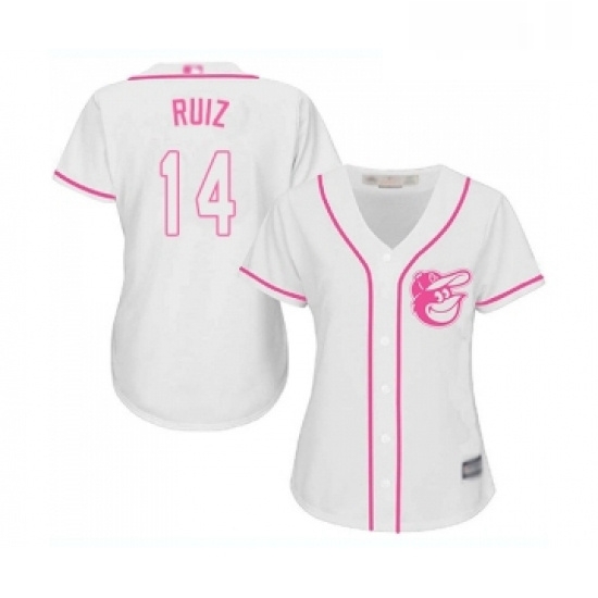 Womens Baltimore Orioles 14 Rio Ruiz Replica White Fashion Cool Base Baseball Jersey Womens Baltimore Orioles 14 Rio Ruiz Replica White Fashion Cool Base Baseball Jersey