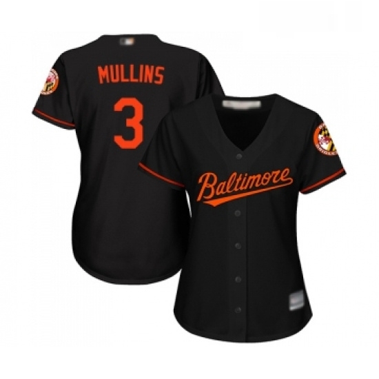 Womens Baltimore Orioles 3 Cedric Mullins Replica Black Alternate Cool Base Baseball Jersey Womens Baltimore Orioles 3 Cedric Mullins Replica Black Alternate Cool Base Baseball Jersey