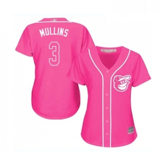 Womens Baltimore Orioles 3 Cedric Mullins Replica Pink Fashion Cool Base Baseball Jersey Womens Baltimore Orioles 3 Cedric Mullins Replica Pink Fashion Cool Base Baseball Jersey
