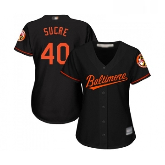 Womens Baltimore Orioles 40 Jesus Sucre Replica Black Alternate Cool Base Baseball Jersey Womens Baltimore Orioles 40 Jesus Sucre Replica Black Alternate Cool Base Baseball Jersey