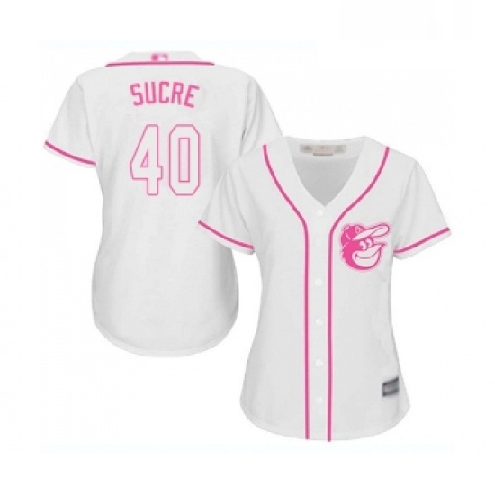 Womens Baltimore Orioles 40 Jesus Sucre Replica White Fashion Cool Base Baseball Jersey Womens Baltimore Orioles 40 Jesus Sucre Replica White Fashion Cool Base Baseball Jersey