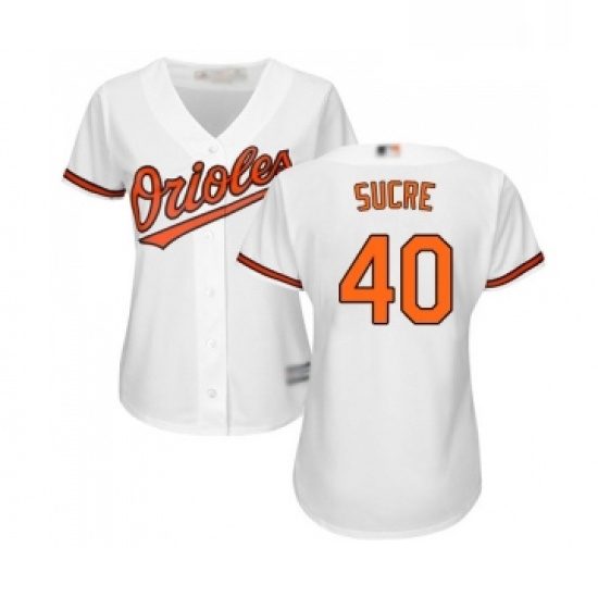 Womens Baltimore Orioles 40 Jesus Sucre Replica White Home Cool Base Baseball Jersey Womens Baltimore Orioles 40 Jesus Sucre Replica White Home Cool Base Baseball Jersey