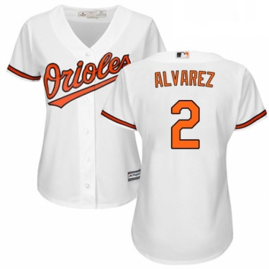 Womens Majestic Baltimore Orioles 2 Pedro Alvarez Authentic White Home Cool Base MLB Jersey Womens Majestic Baltimore Orioles 2 Pedro Alvarez Authentic White Home Cool Base MLB Jersey