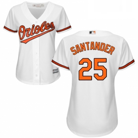Womens Majestic Baltimore Orioles 25 Anthony Santander Replica White Home Cool Base MLB Jersey Womens Majestic Baltimore Orioles 25 Anthony Santander Replica White Home Cool Base MLB Jersey