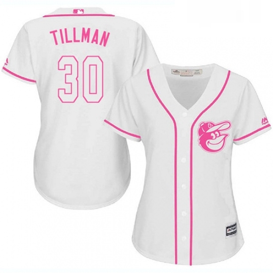 Womens Majestic Baltimore Orioles 30 Chris Tillman Authentic White Fashion Cool Base MLB Jersey Womens Majestic Baltimore Orioles 30 Chris Tillman Authentic White Fashion Cool Base MLB Jersey