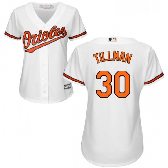 Womens Majestic Baltimore Orioles 30 Chris Tillman Authentic White Home Cool Base MLB Jersey Womens Majestic Baltimore Orioles 30 Chris Tillman Authentic White Home Cool Base MLB Jersey