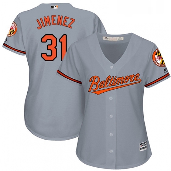 Womens Majestic Baltimore Orioles 31 Ubaldo Jimenez Authentic Grey Road Cool Base MLB Jersey Womens Majestic Baltimore Orioles 31 Ubaldo Jimenez Authentic Grey Road Cool Base MLB Jersey